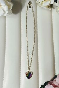 Rainbow locket necklace